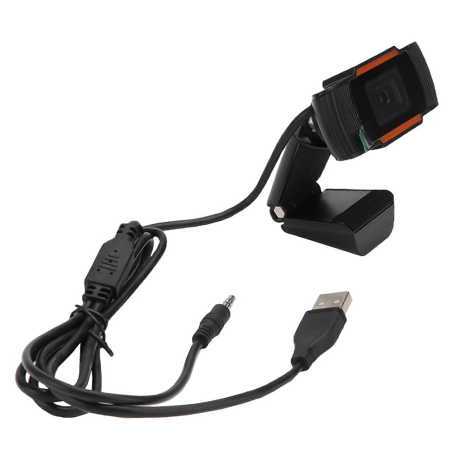 Black USB PC Webcam with Built-in Microphone for PC Use 3MP High Definition 8 CM Focal Length
