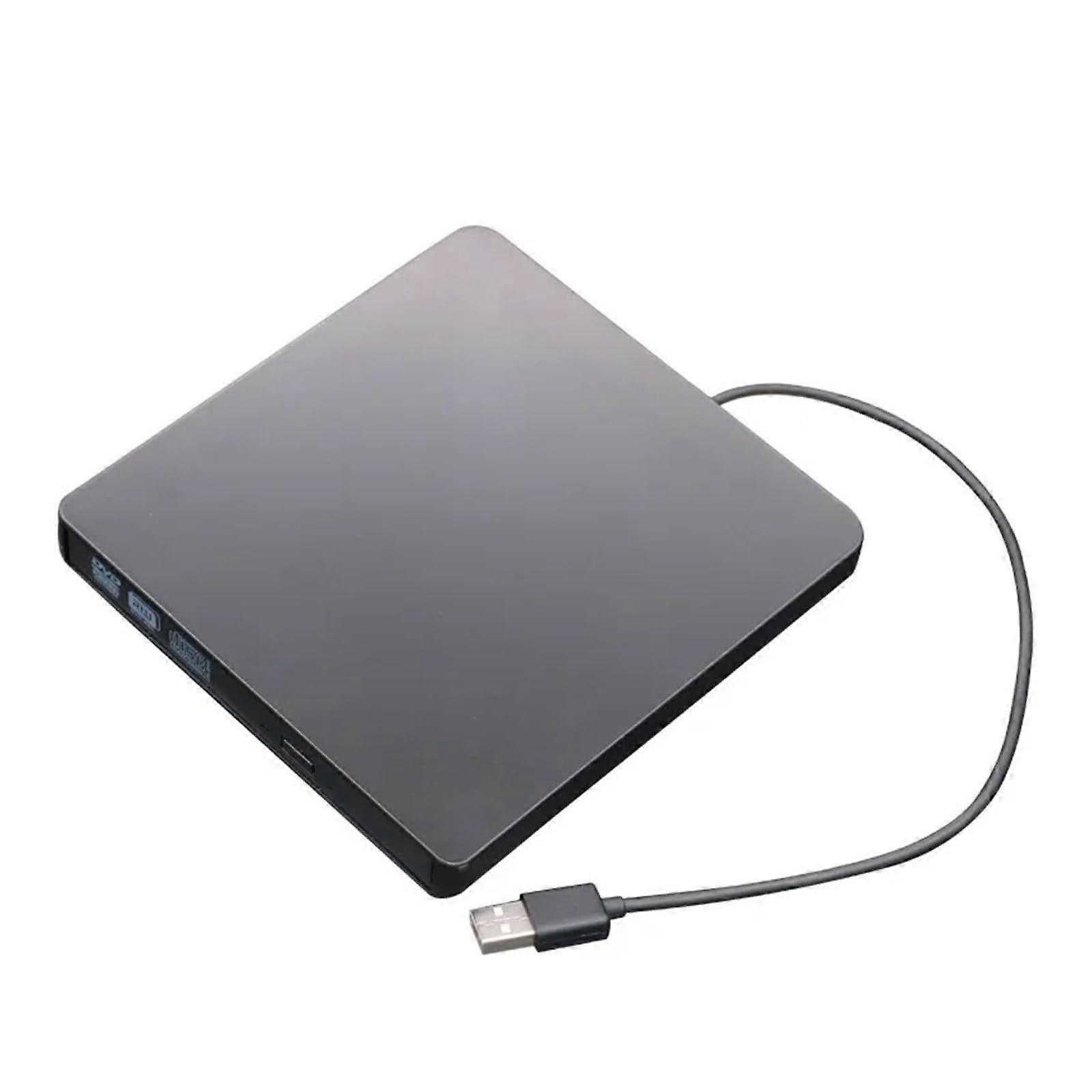 DVD Player DVD Burner External USB 3.0 Drive for Laptop, Slim Design, Black, with Card Reader and RW Function