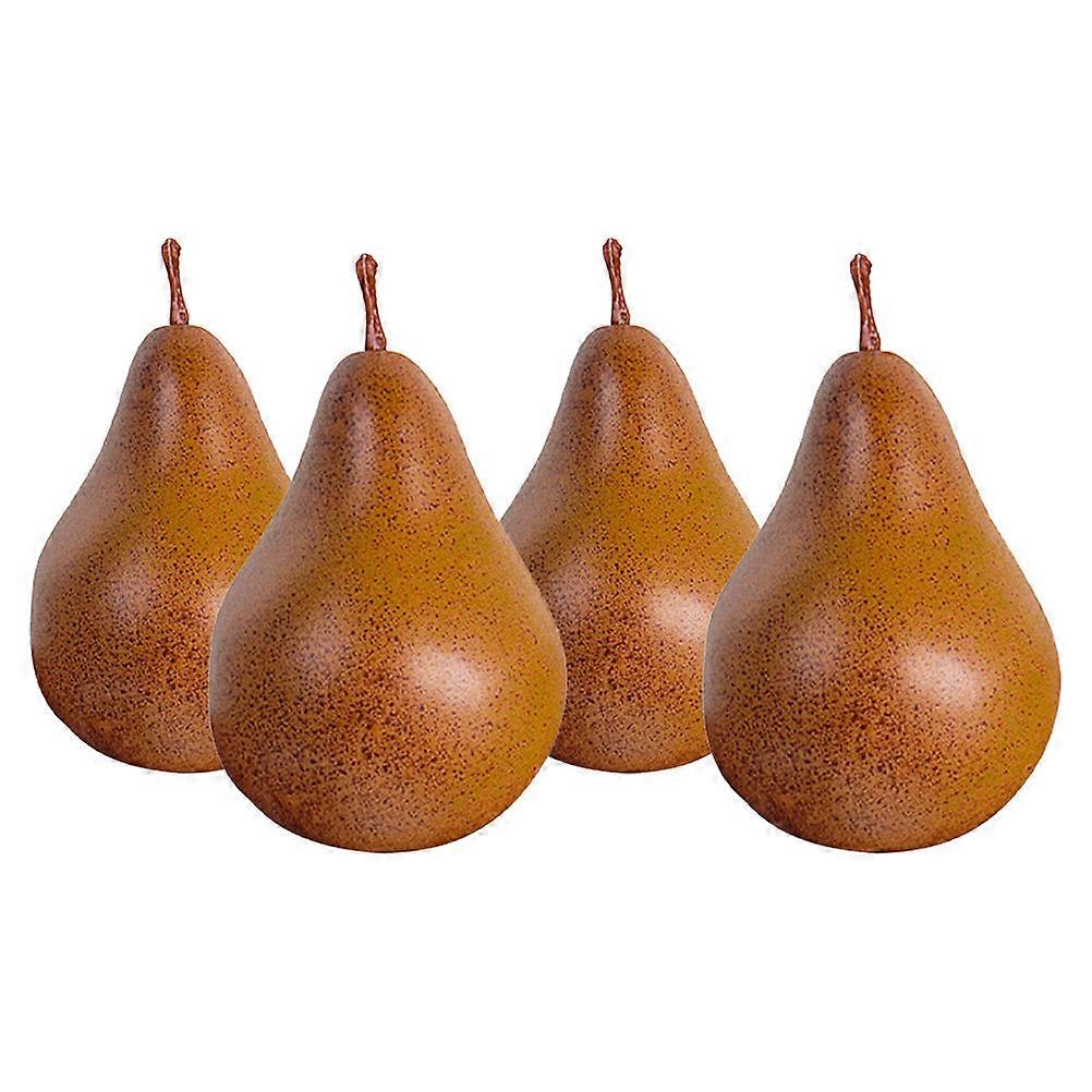 Artificial Pears for Decor Vivid and Realistic Appearance Made of Foams Coffee Pieces