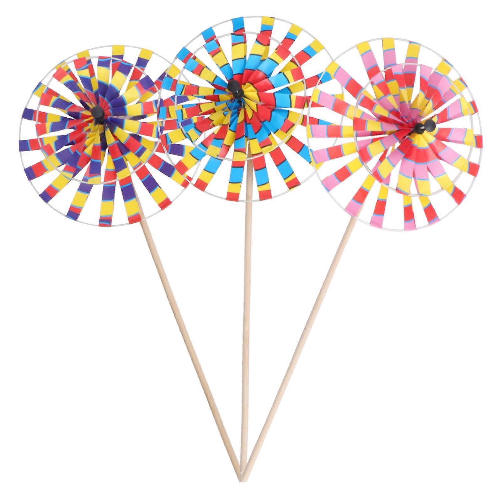 Colorful Spinning Windmill Toys For Outdoor Children Assorted Color 45X24Cm 3Pcs