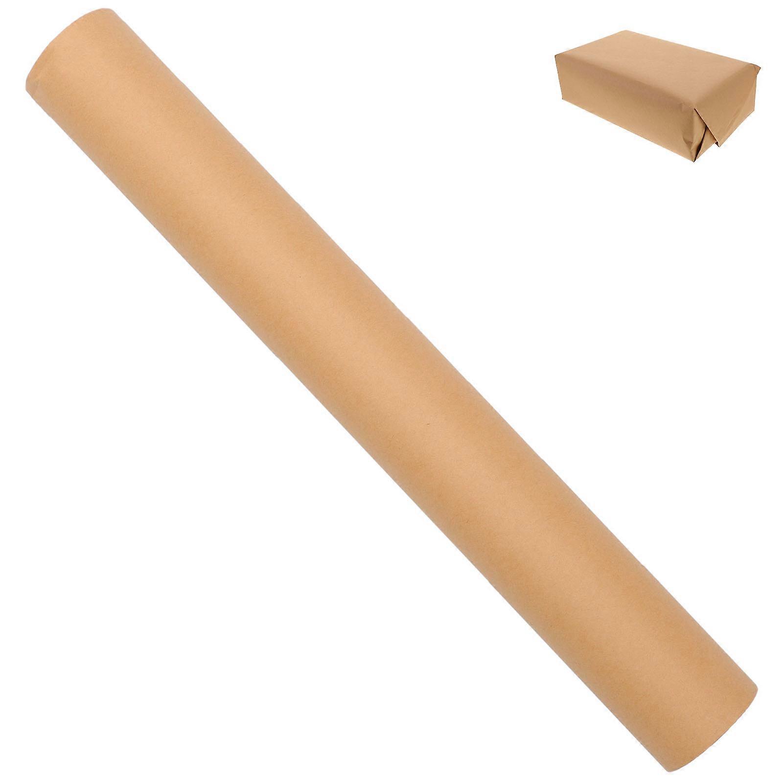 Brown Kraft Paper Roll for DIY Crafts Gift Wrapping Light Brown Wide Application 1 Roll