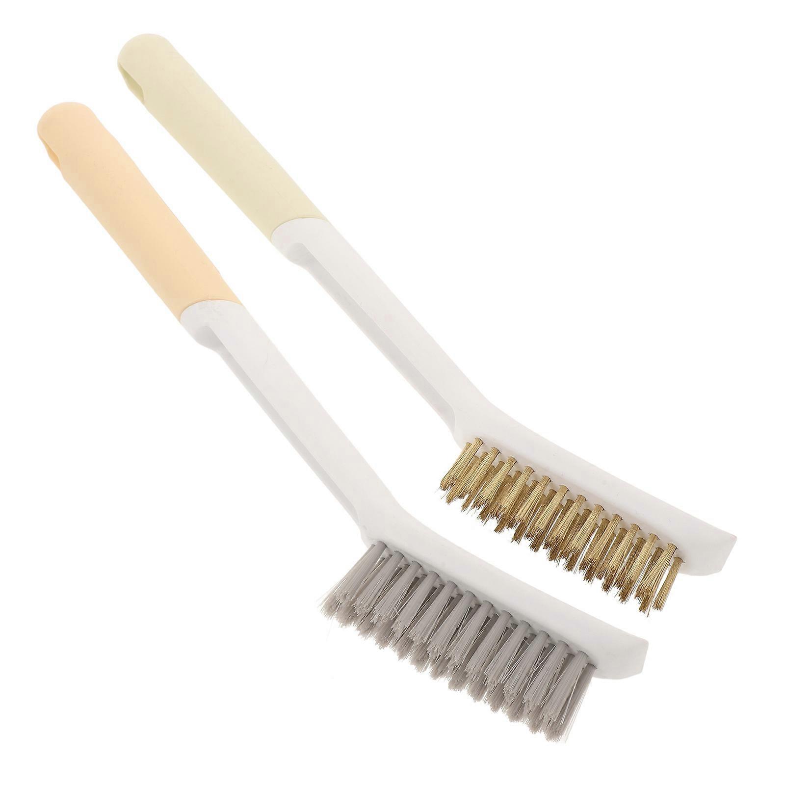 Kitchen Stove Cleaner For Households 2Pcs Assorted Color Long Handle Kitchen Use Oil Stain Removal
