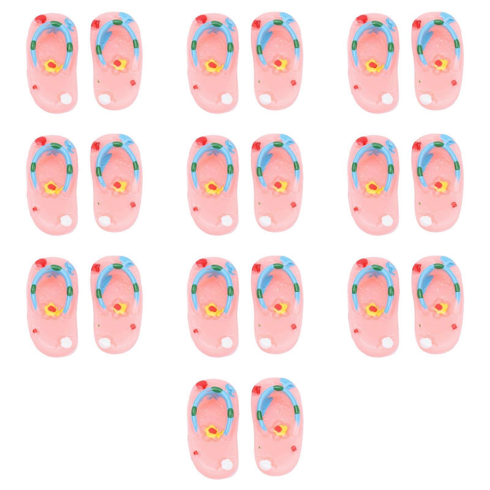Mini Flip Flops Simulation Miniature Scene Models Dollhouse Accessories for Above 3 Years Old