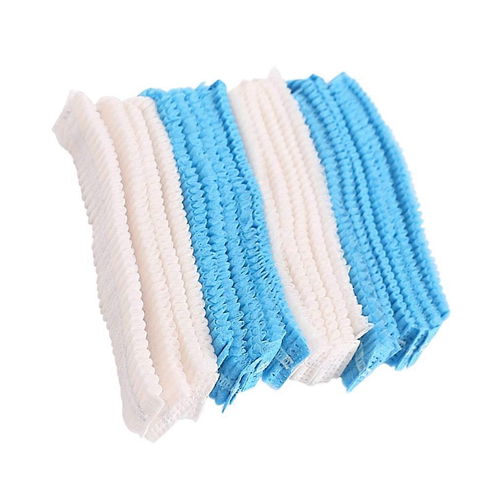 200pcs Durable Disposable NonWoven Caps Comfortable Elastic for Food Service and Lab Use Assorted Color