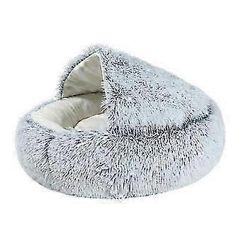Cat Bed for Small to Large Cats, Soft with Bottom, Machine Washable, SelfWarming Round House