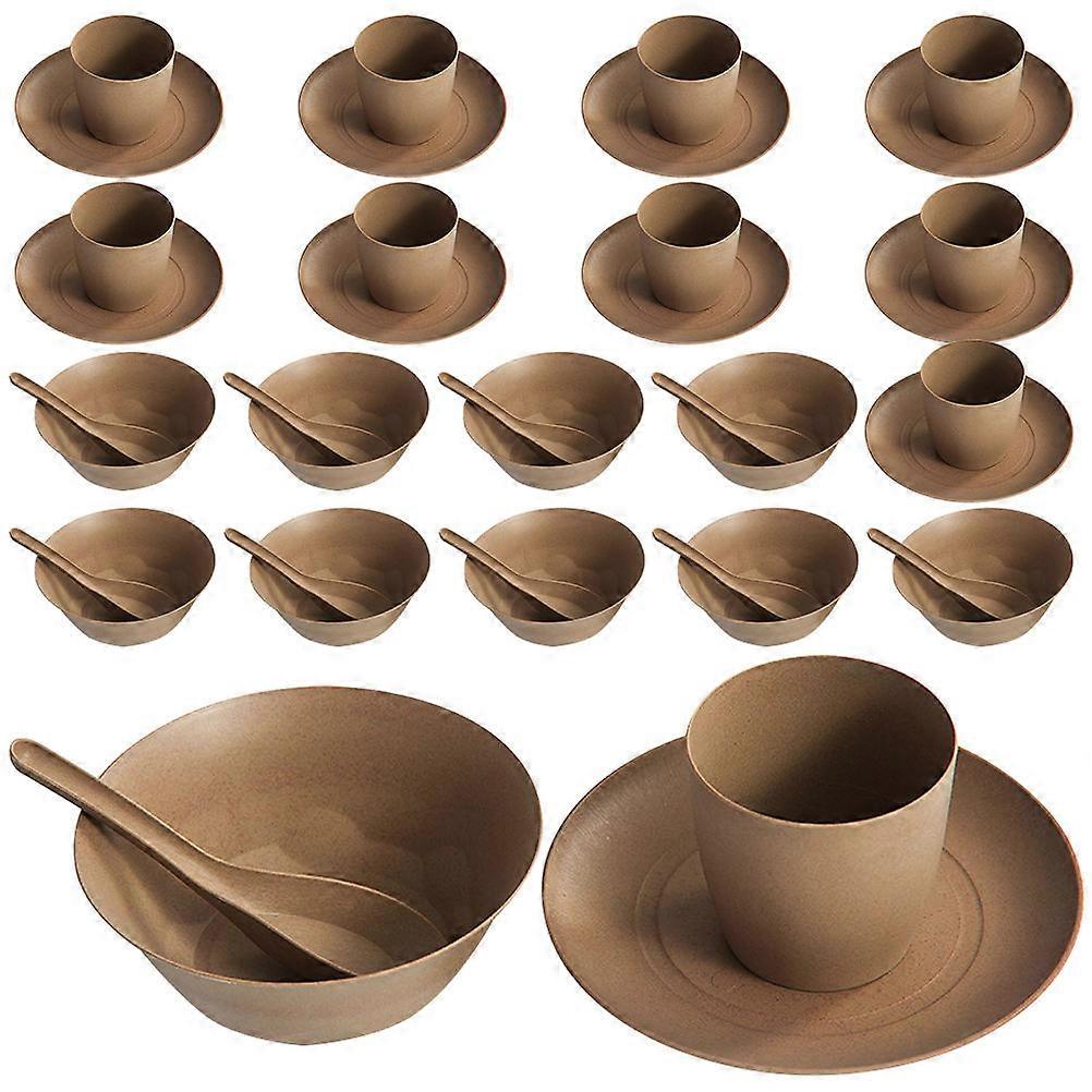 Disposable Dishware Sets 10 Sets Great For Outdoor Activities And Travel Convenient For Serving