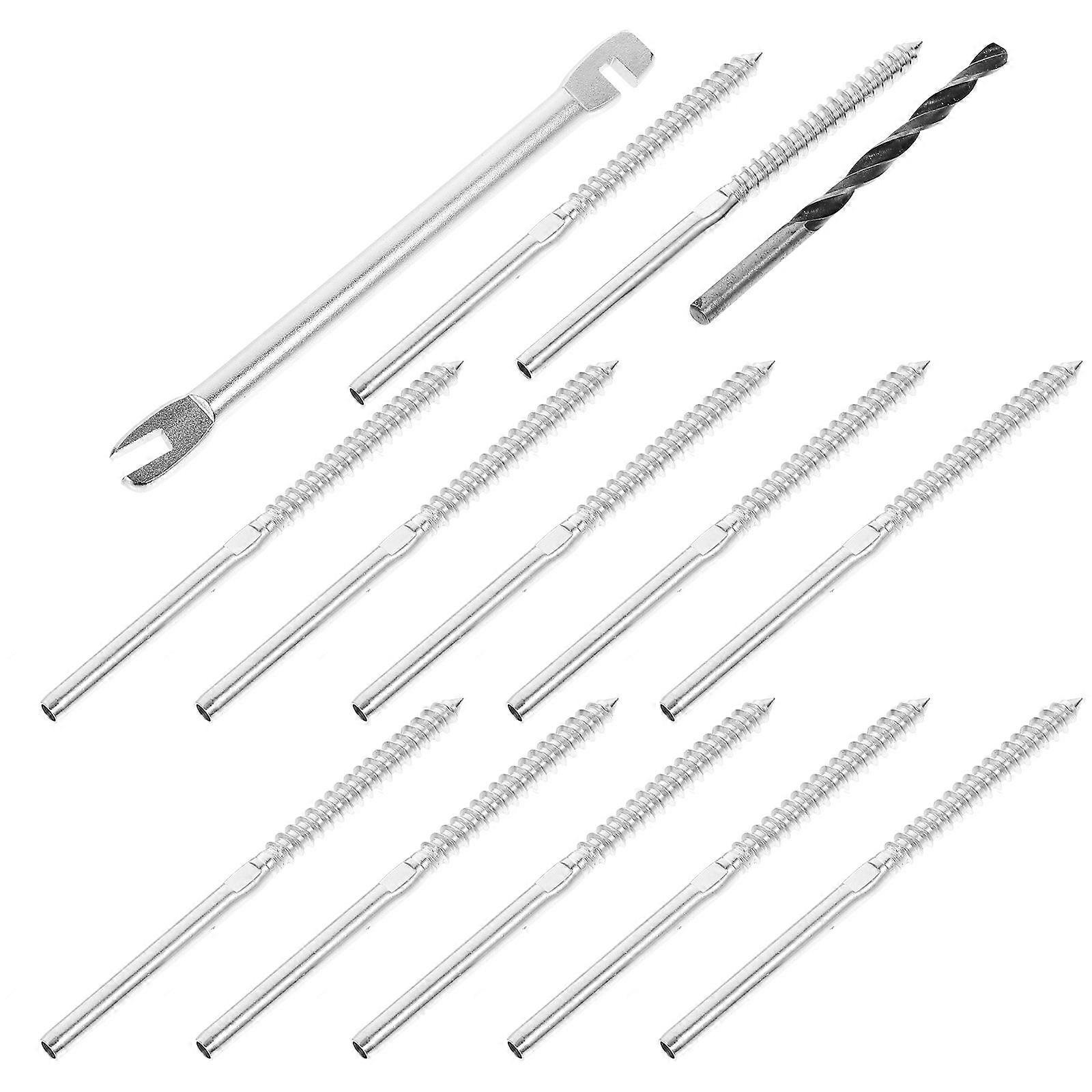 Deck Railing Kit with Lag Screws for Cable System – Durable Hardware for Indoor and Outdoor Use, Easy Tension Fit Between Posts