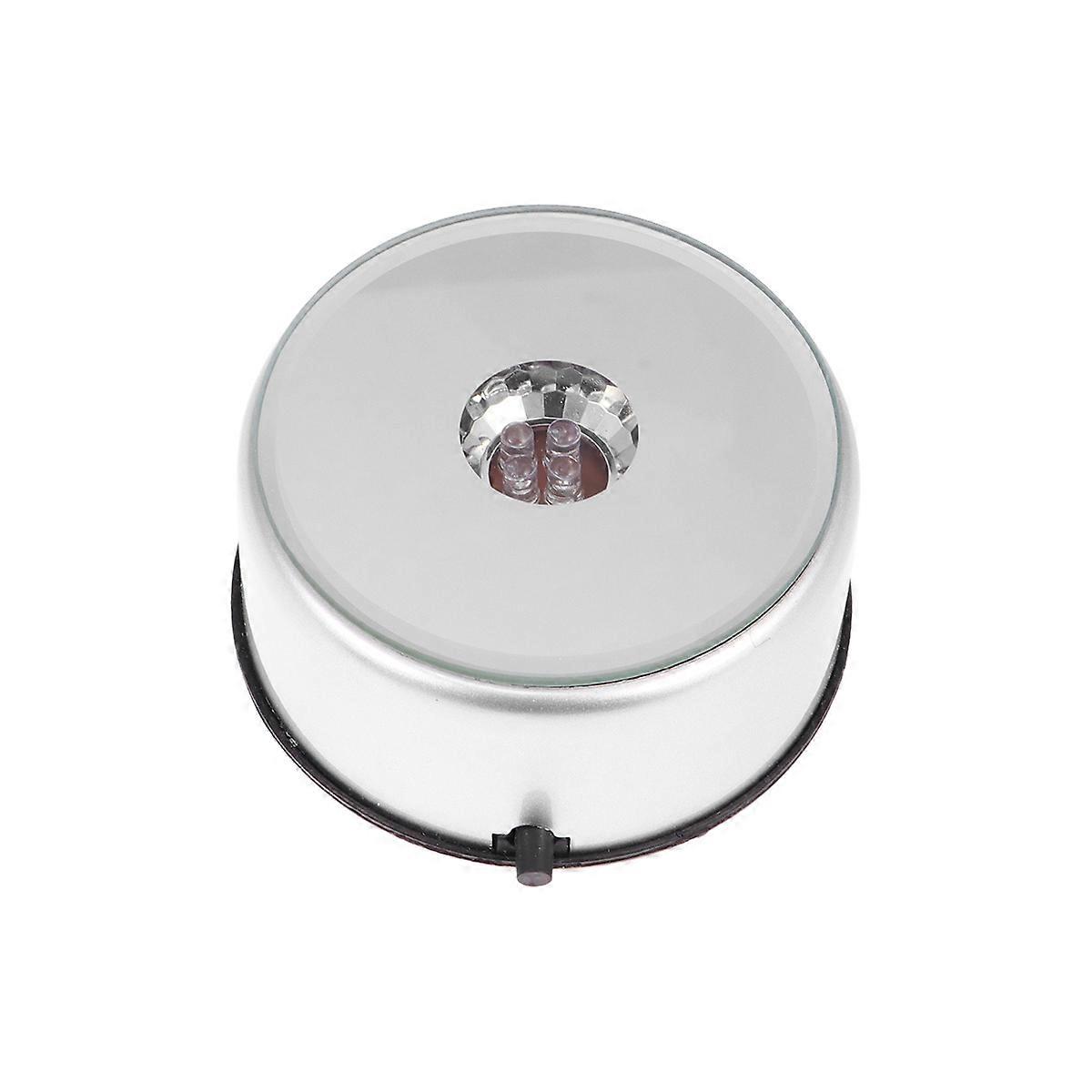 7 Colors Lighted Display Base for Artists Home Use Silver 1Pack