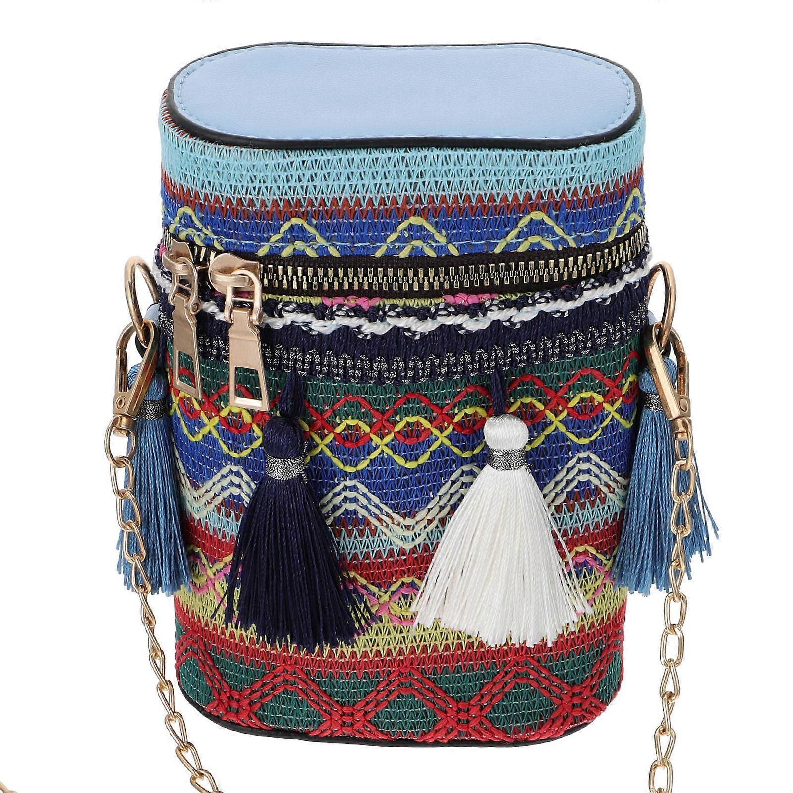 Portable Multi Color Bucket Bag Ideal For Daily Use Shopping Or Camping Women's Crossbody Bag Design 1Set