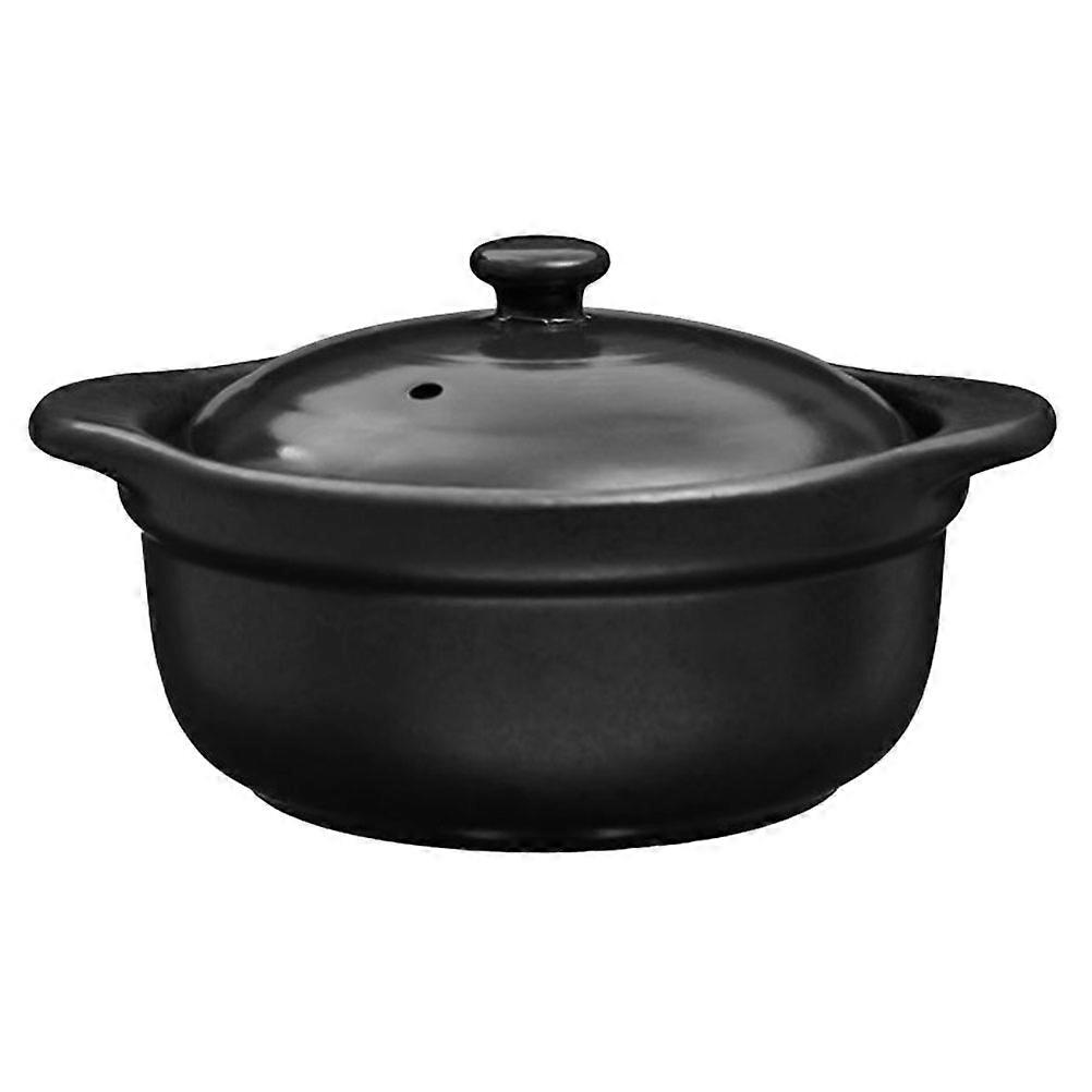Clay Cooking Pots Soup Pot For Individuals Black 21.50X18.00X8.00CM Practical Use 1Pack