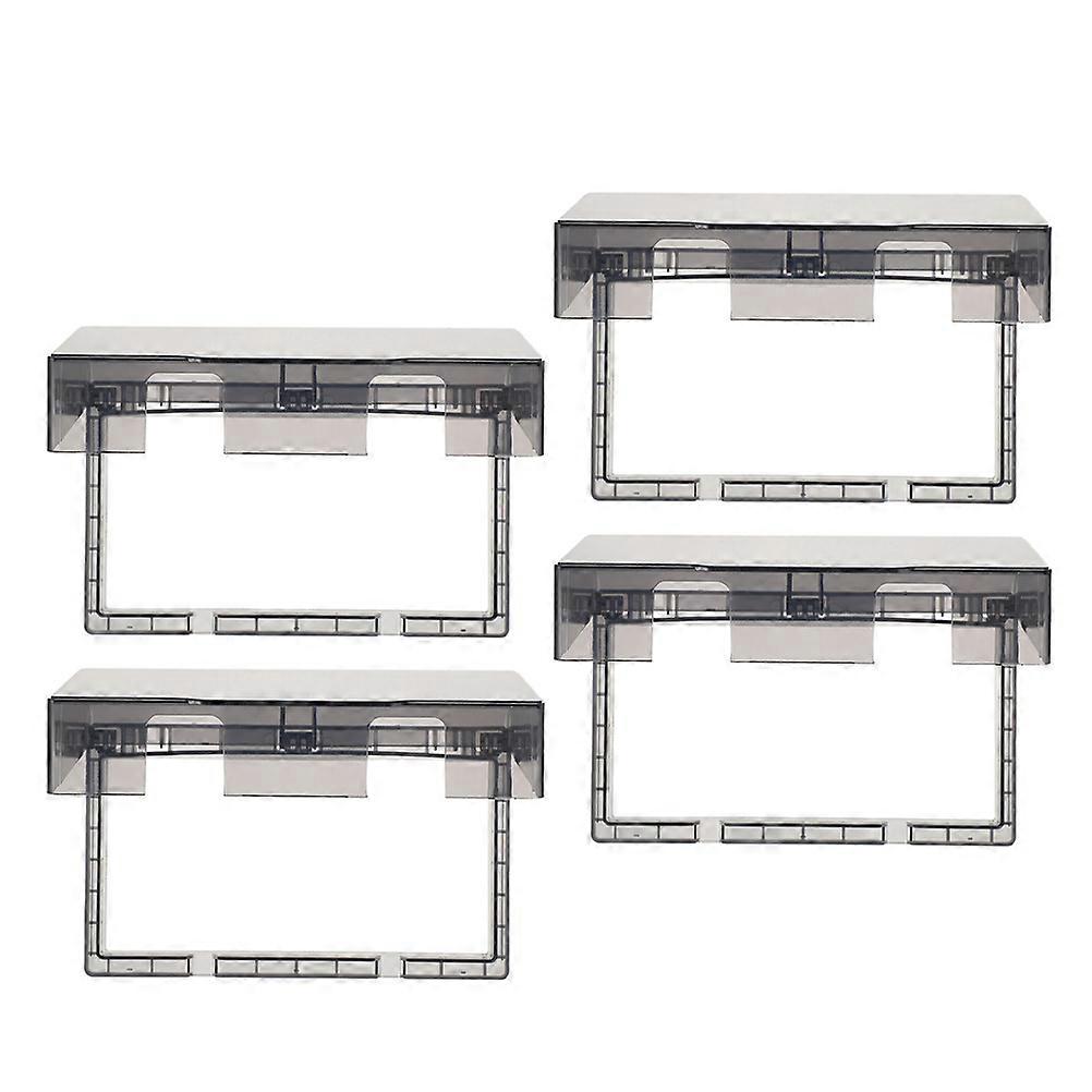 Adhesive Socket Cover Double Outlet Protector Box Bathroom Wall Weatherproof Electrical Outlet Guard Easy Installation Space Saving Design