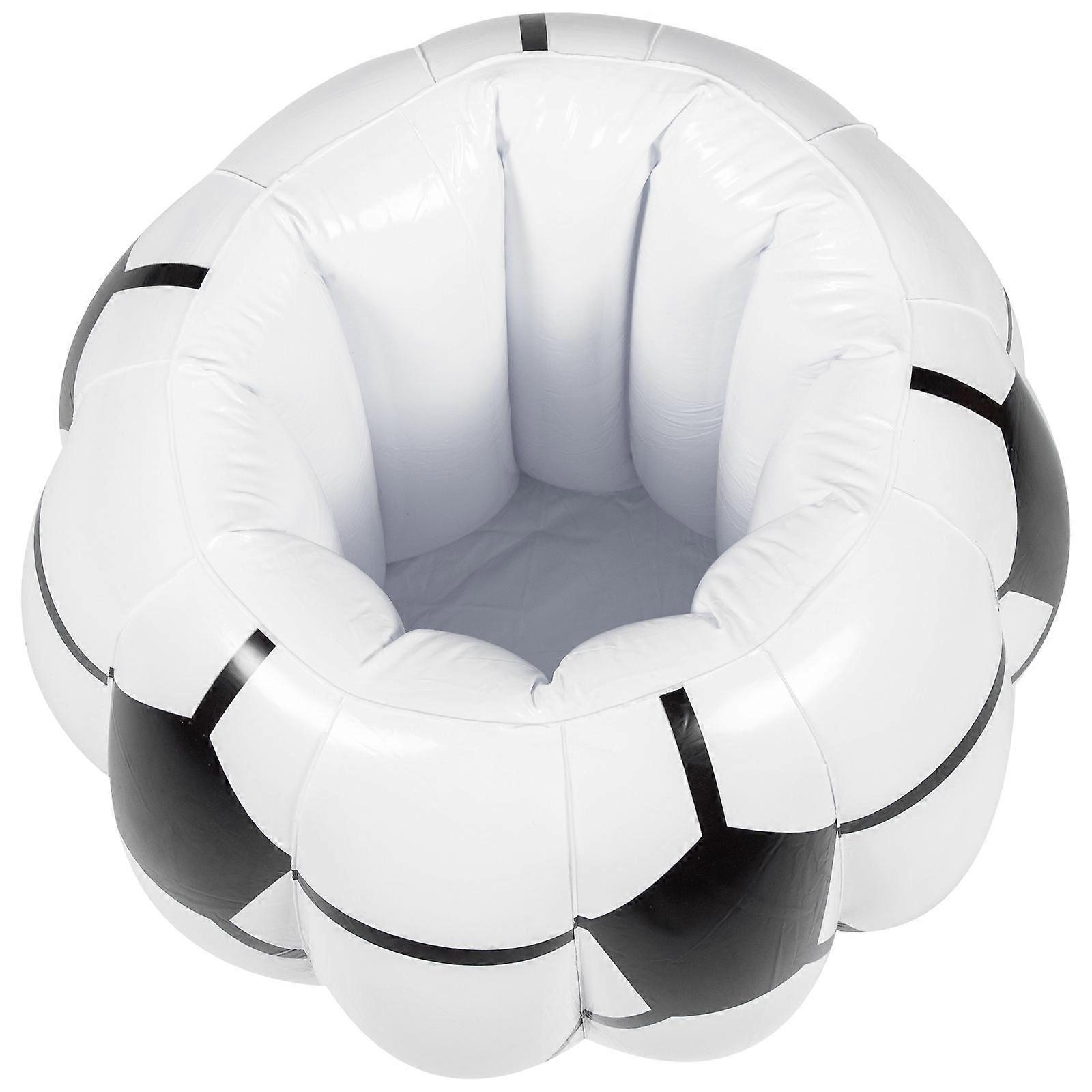 Soccer Ball Shaped Ice Bucket for Storage Made of PVC Multi Color Useful and Compact 6.3 Inches