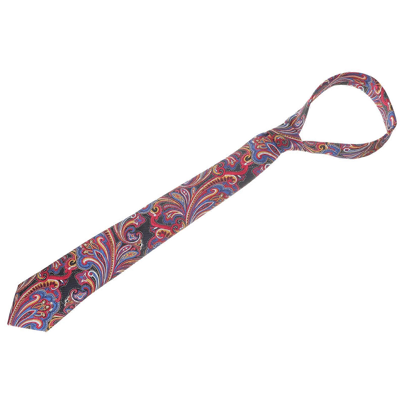 Retro Stylish Printed Necktie for Men – Vibrant Design Fancy Tie for Parties, Celebrations & Costume Accessories