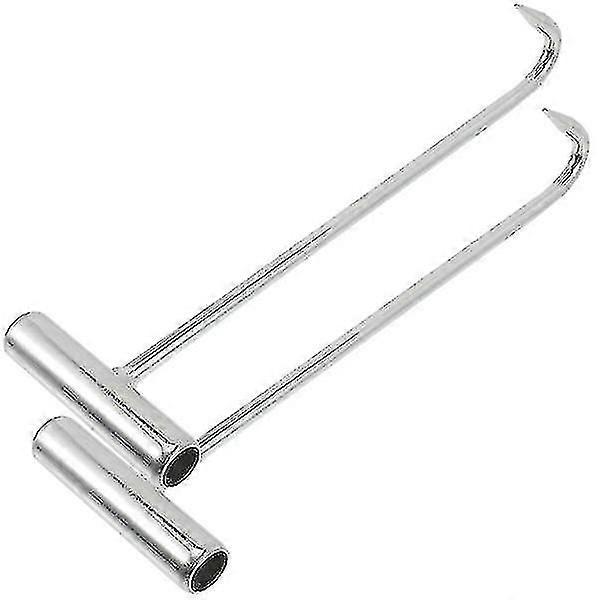 2pcs Heavy-Duty Manhole Lifting Hooks  Drain Cover Puller Tools