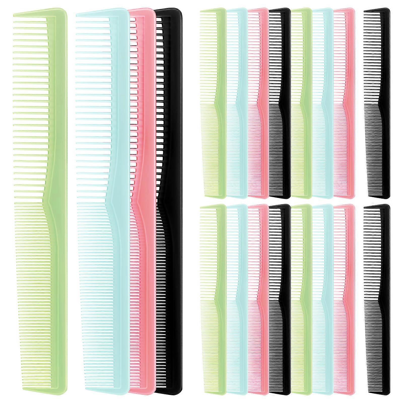 Hair Cutting Combs 20Pcs Detangling Combs For Hairdressers Personal Use Compact Size Dual Tooth Types Grooming