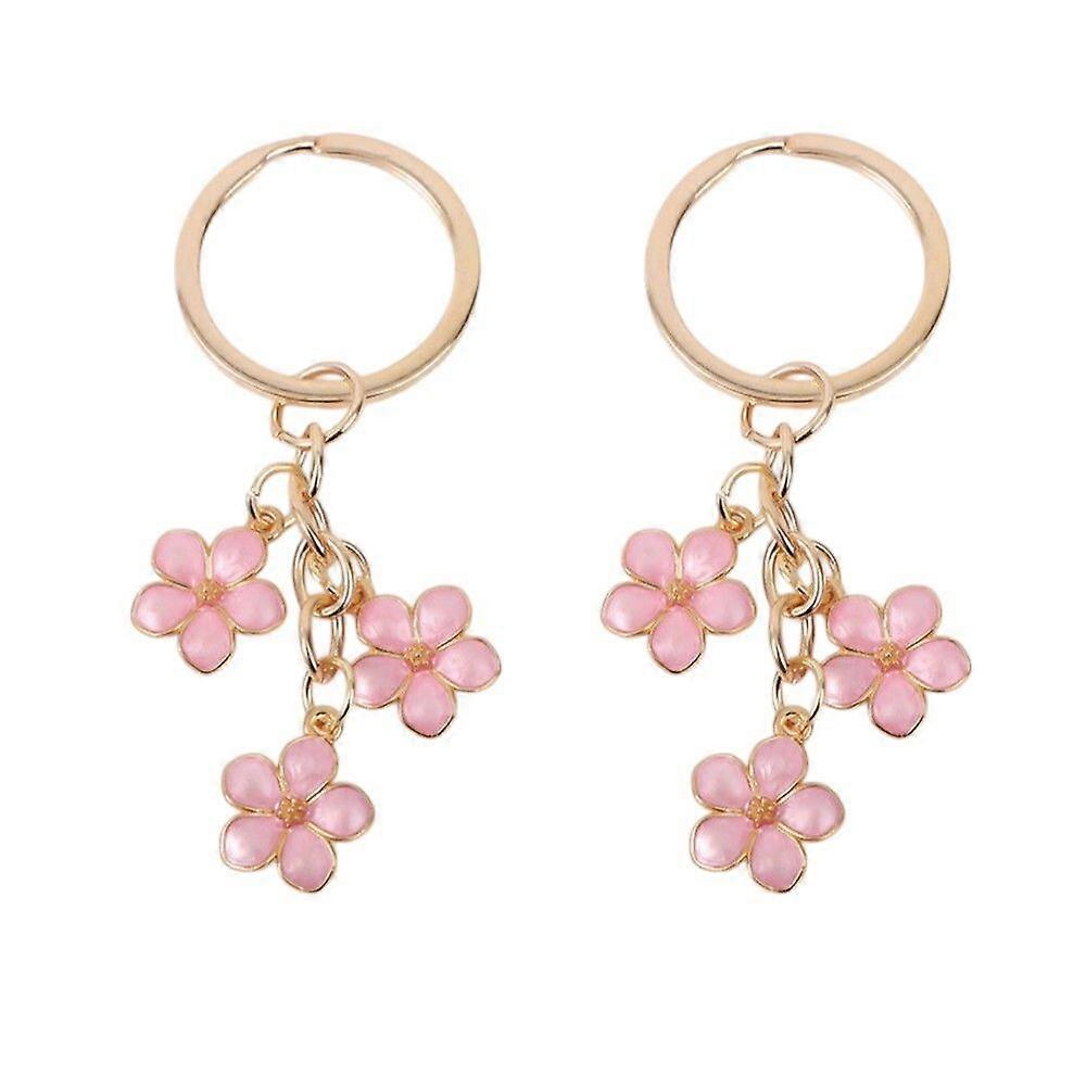 2-pack cute flower keychains, handbag decoration pendants, key chains, mobile phone pendants, backpack car pendants
