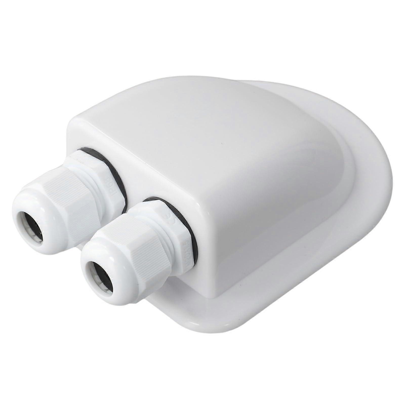 Cable Gland Box for Solar and Motorhome Applications, Waterproof, Easy Installation, White, Efficient