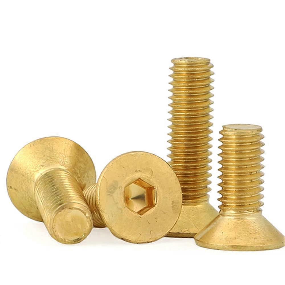 Brass Countersunk Head Screws M5 x 10mm Pack Of 10 For Industrial Furniture Assembly And Hardware