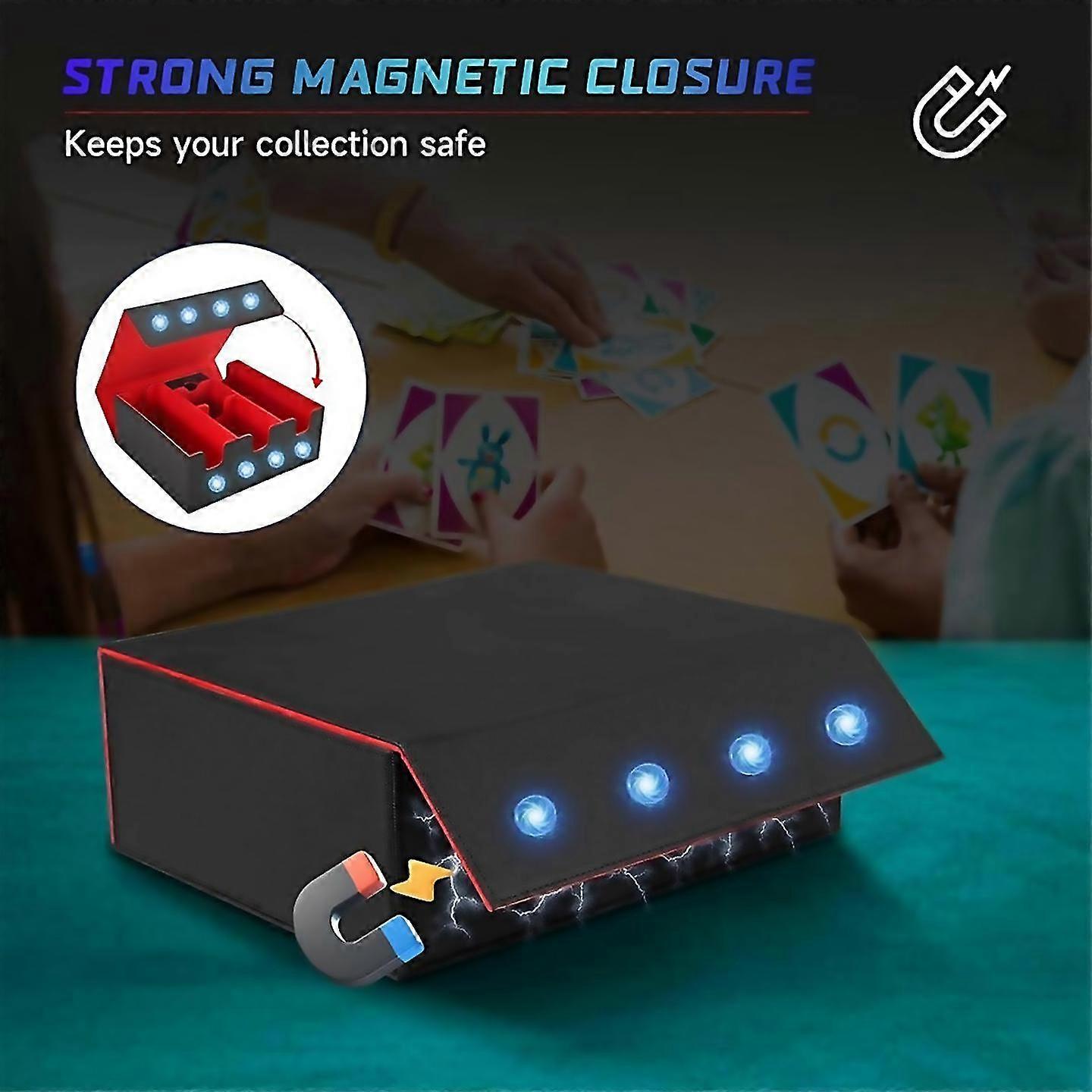 For Trading Cards Magnetic Closure Tcg Storage Box Blackblue