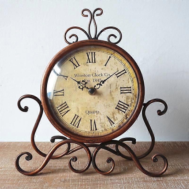 Iron Mute Clock Retro Living Room Decoration Clock