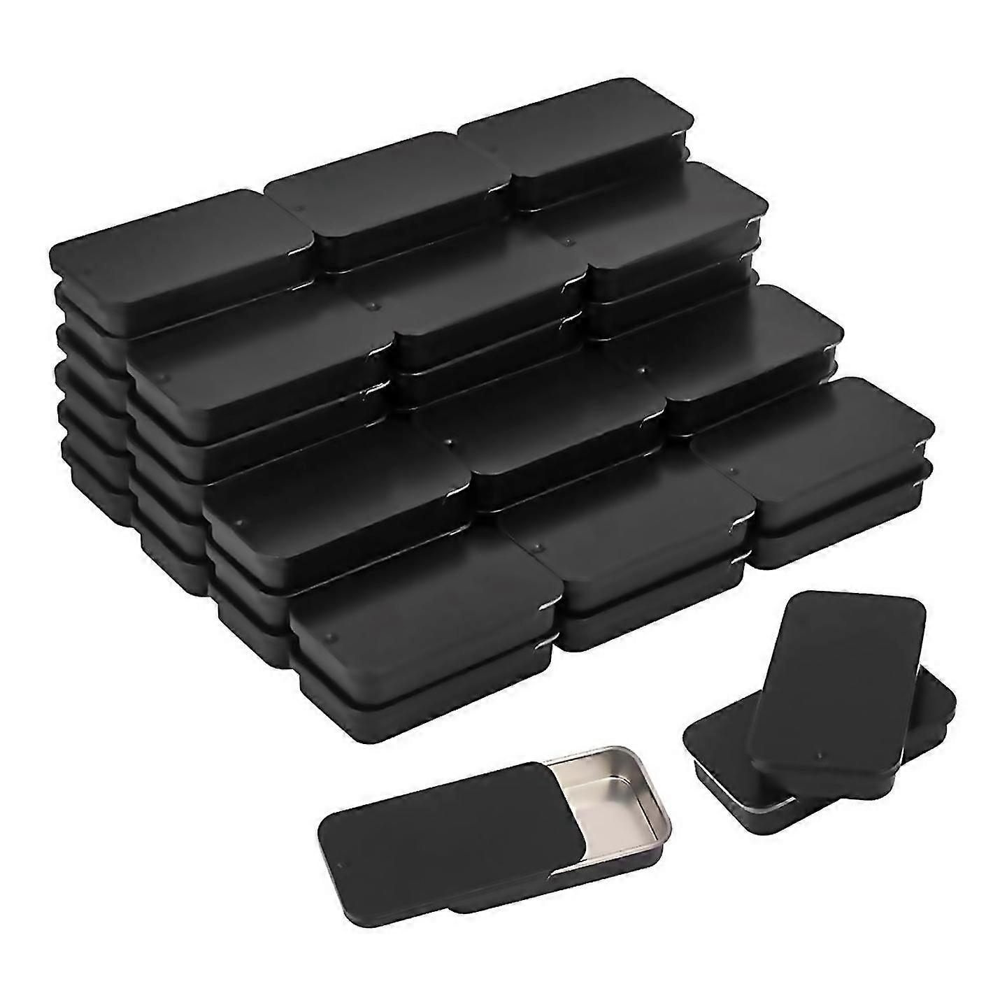 For 50pcs 236x13x043 Inch Slide Top Tin Containers Tin Box Container