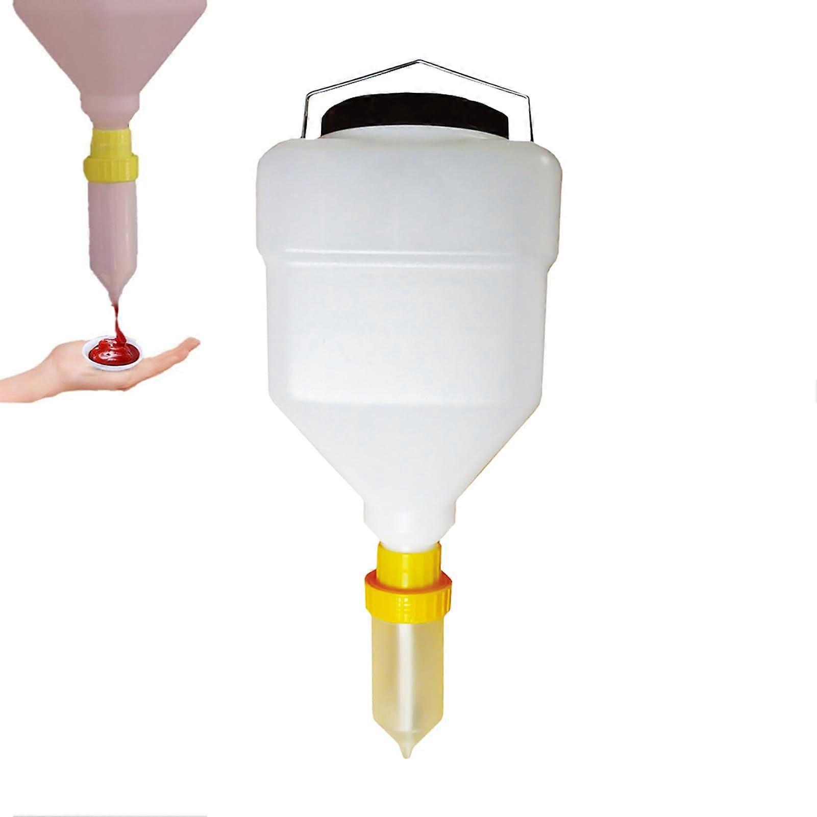 Sauce Dispenser,Refillable 5.5L Ketchup Container LeakProof for Kitchen Home Cooking