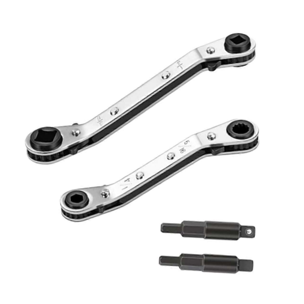 Dual Headed Refrigeration Wrench Ratchet Spanner 1 Inch Compact Design for Tight Spaces Professional Tool Compatibility