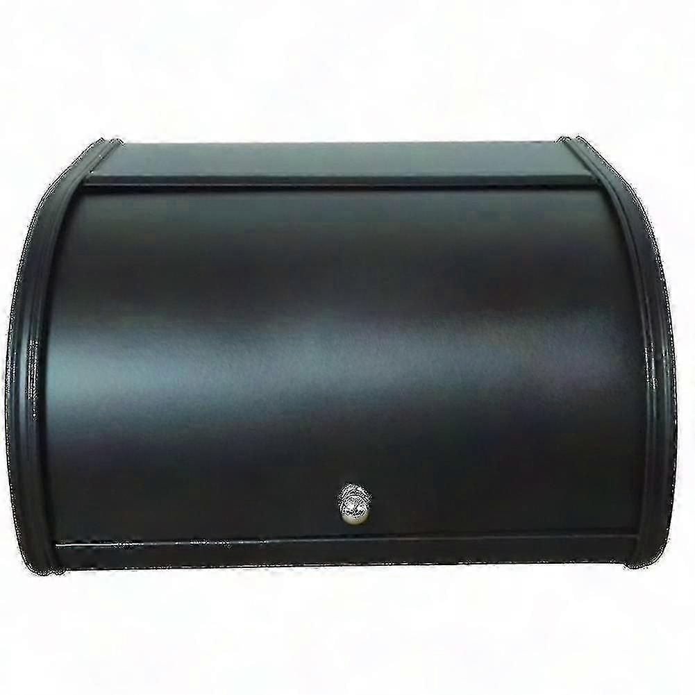 Metal Bread Box with Roll Top Lid, Kitchen Storage Container for Bread and Pastries - ZZY