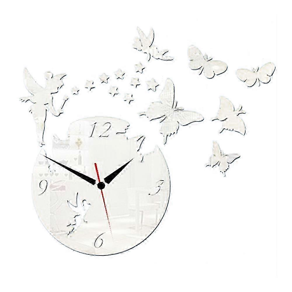 Acrylic Butterfly Creative Mirror DIY Wall Clock