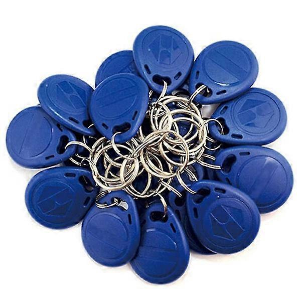 50 pcs Writable 125khz Rfid Key ID Card Tag Rewritable T5577 Universal blue. Access control.