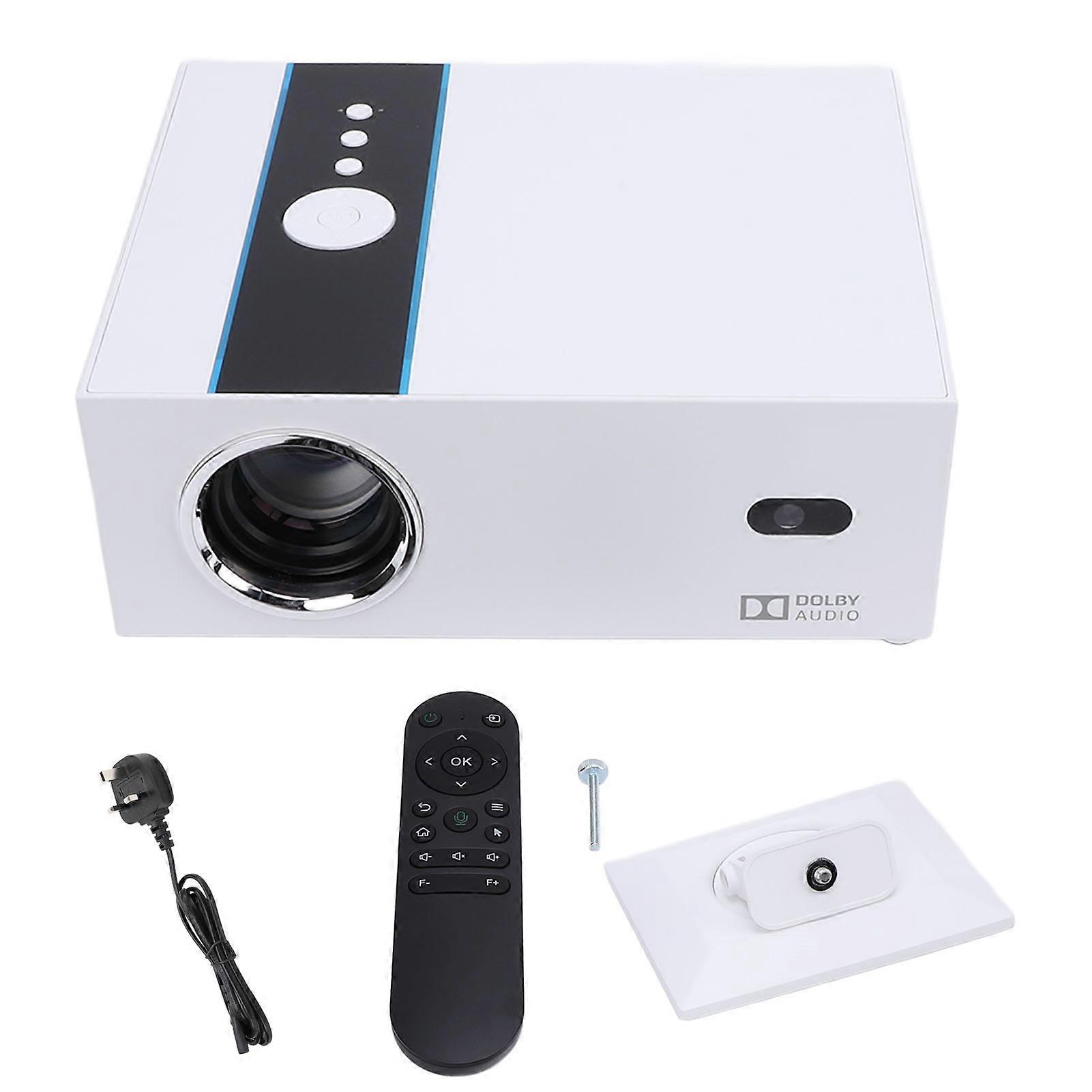 4K Support Bluetooth Projector 1080P with Dual Wireless for Android iOS T950S UK Plug