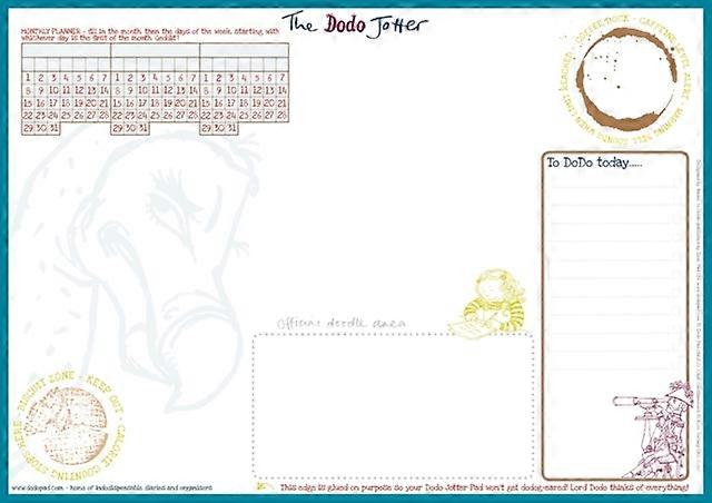 The Dodo Jotter Pad - A3 Desk Sized Jotter-scribble-doodle-to-do-list-tear-off-n by Rebecca Jay Looseleaf Book