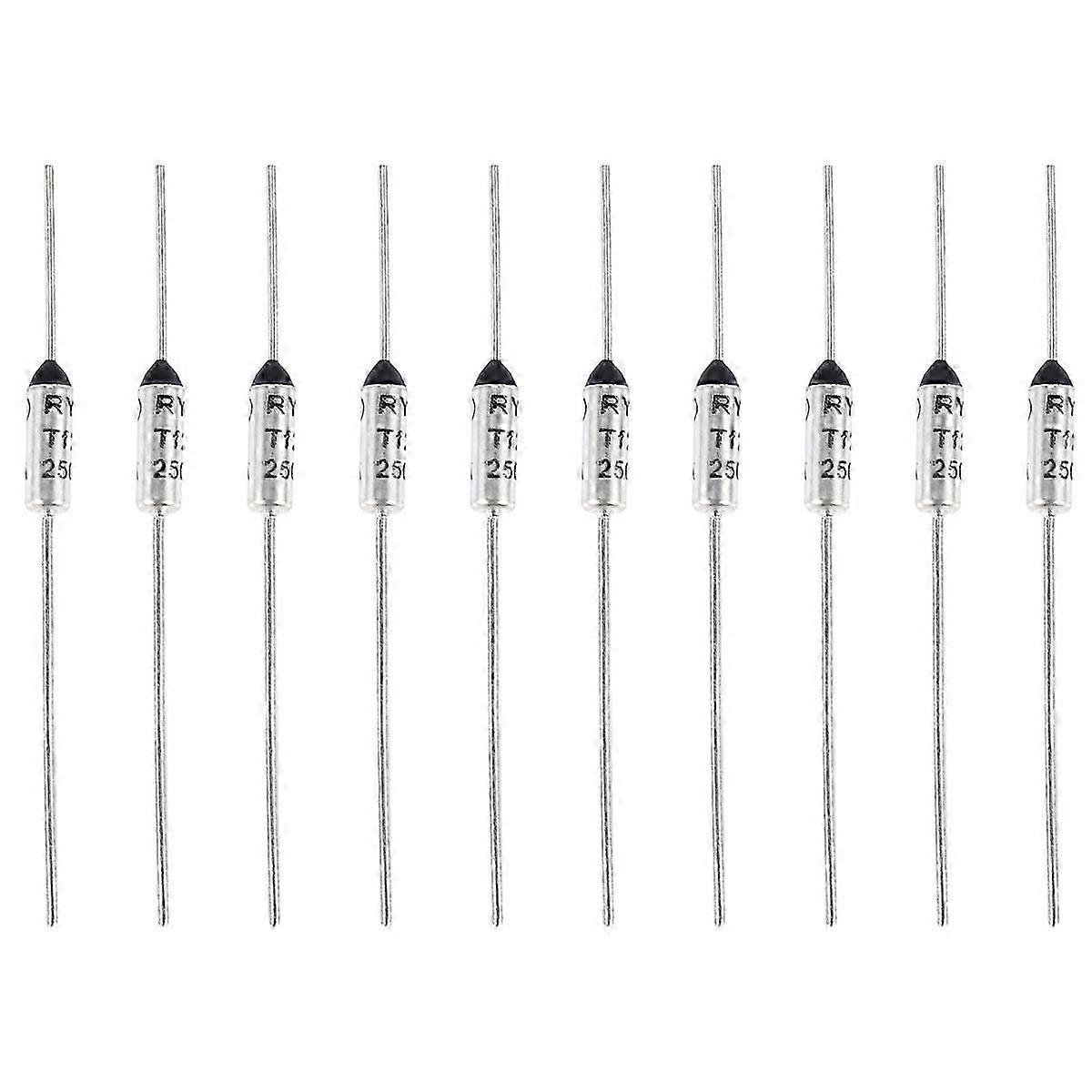 10 Pcs Circuit Cut Off TF 240 Celsius 250V 10A Temperature Thermal Fuses