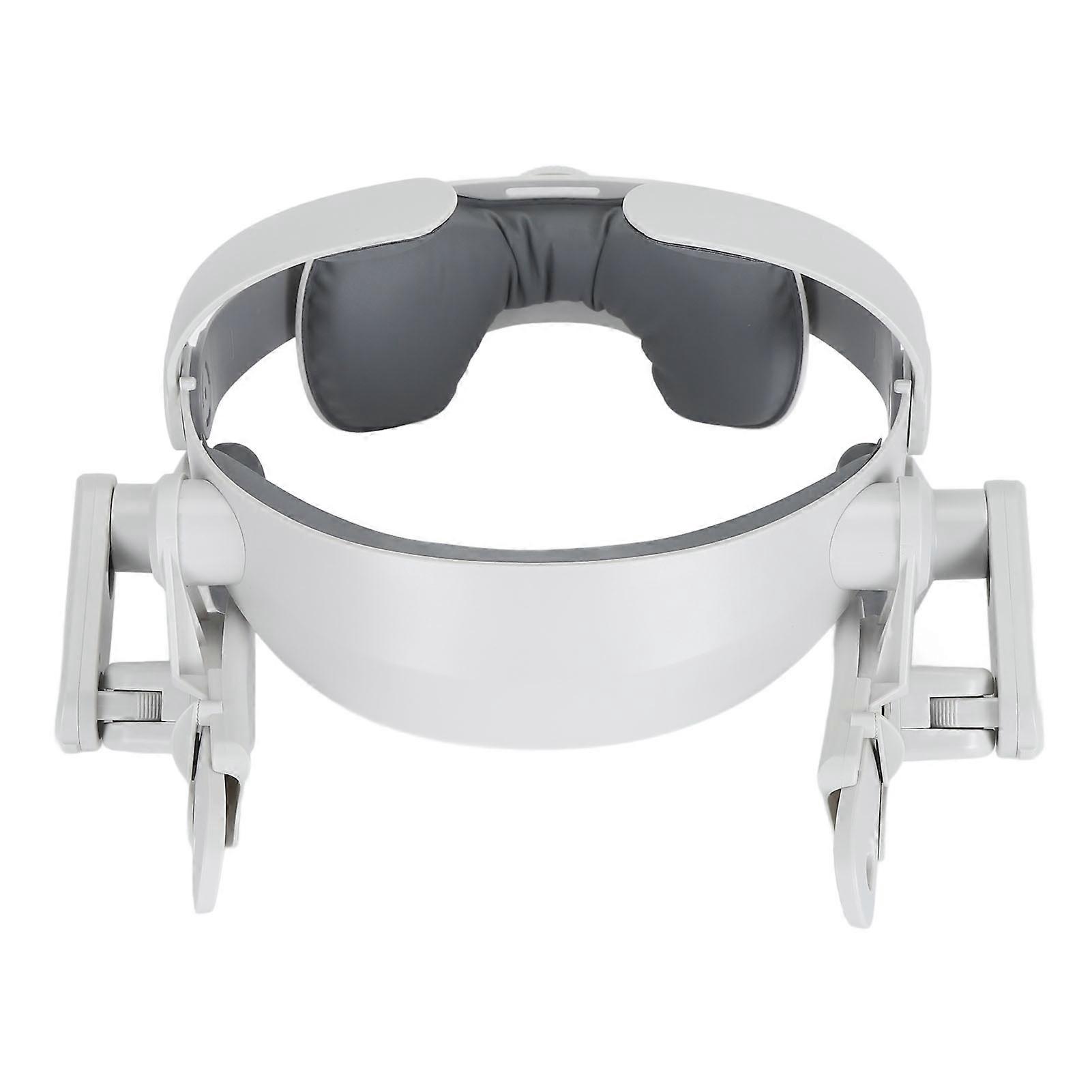 Adjustable VR Head Strap with Ear Cushions Greyish White ABS