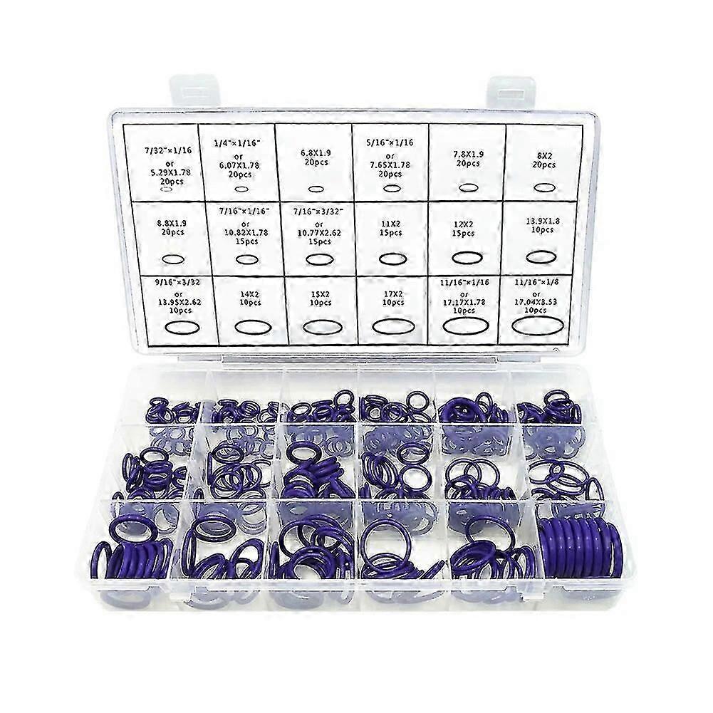 270pcs High-temperature Seal Rings Gasket Rubber O-ring Nitrile Washer Set Prevent Leakage for Hydraulic Pressure Pipeline