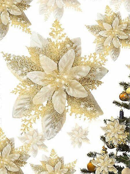 Weihnachtsstern Blumen, 10 Stück, Polyester Material