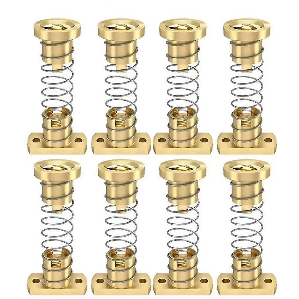 8pcs Z T8 Anti Backlash Spring Loaded Nut Elimination Brass Nuts for Upgrade 3 3s Pro V2 -10 3D Printer