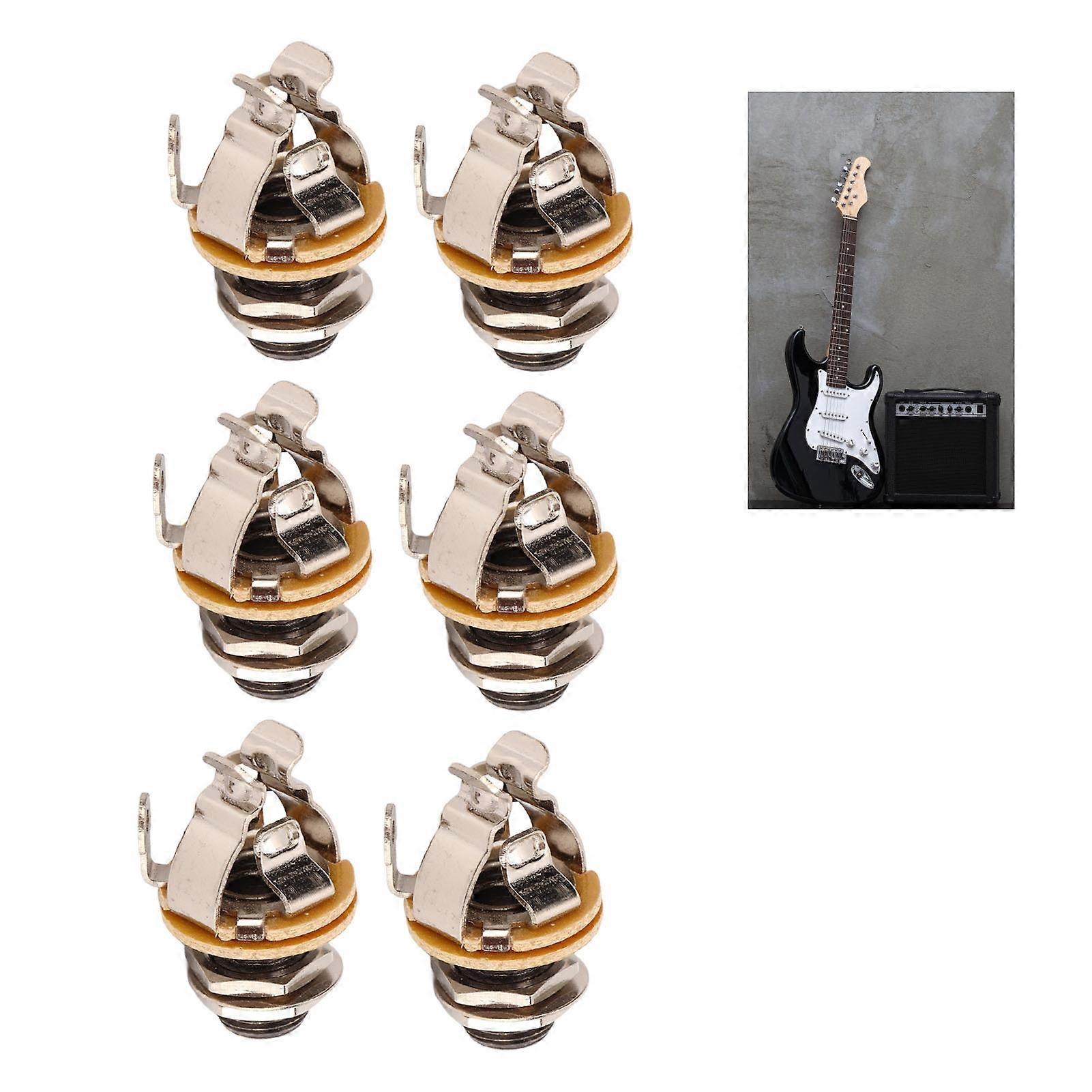 10 stk profesjonell standard metall mono jack for elektrisk gitar