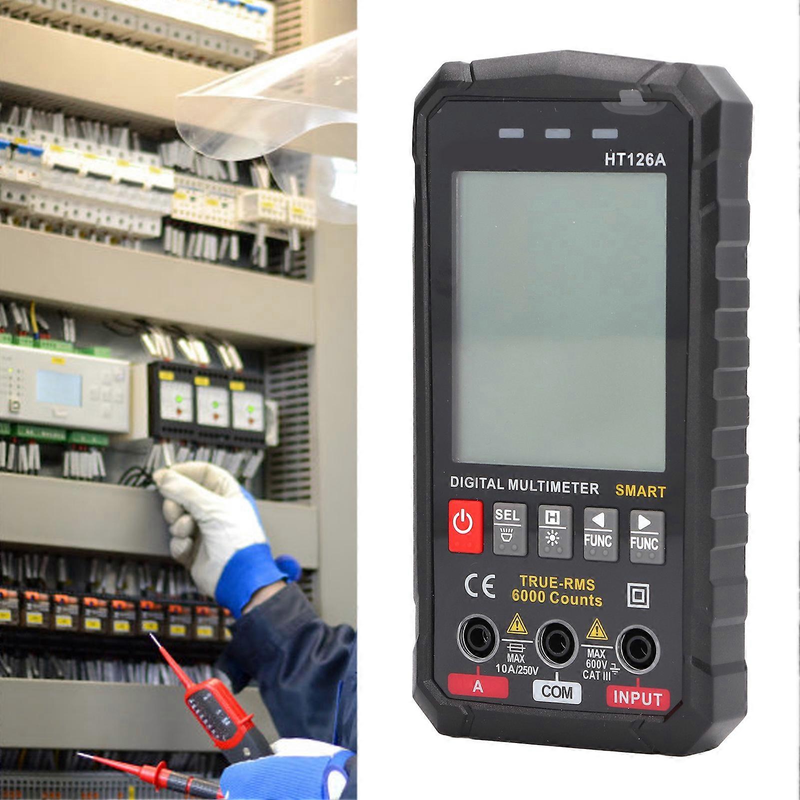 Digital Display Multimeter HT126A with Color Screen, 600Ω-60MΩ Range