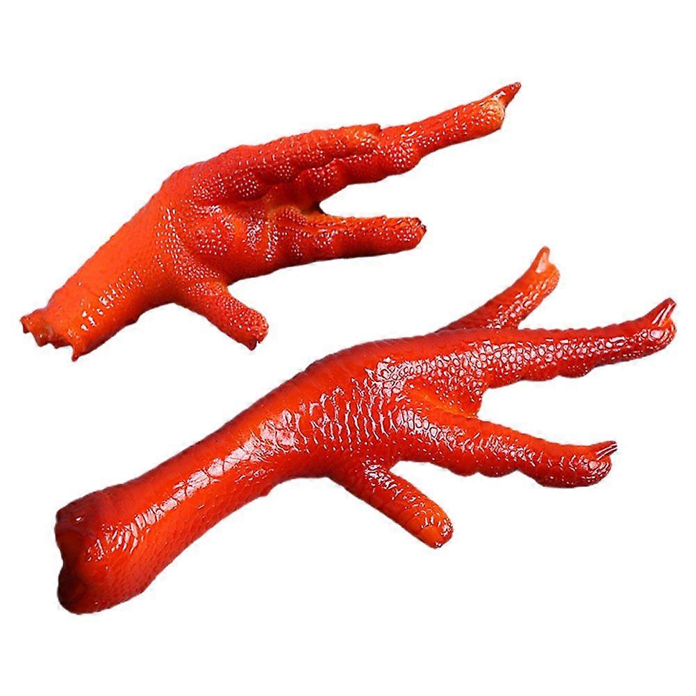 2Pcs Simulated Chicken Feet Artificial Food Display Model Simulated Food Model