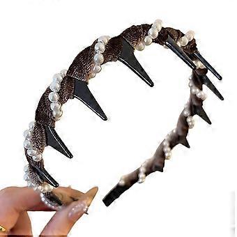 Vintage hoge schedel faux parel hoofdband, elegante parel hoofdband voor vrouwen meisjes, decoratieve hoofdband mode haaraccessoires cadeau stijl G