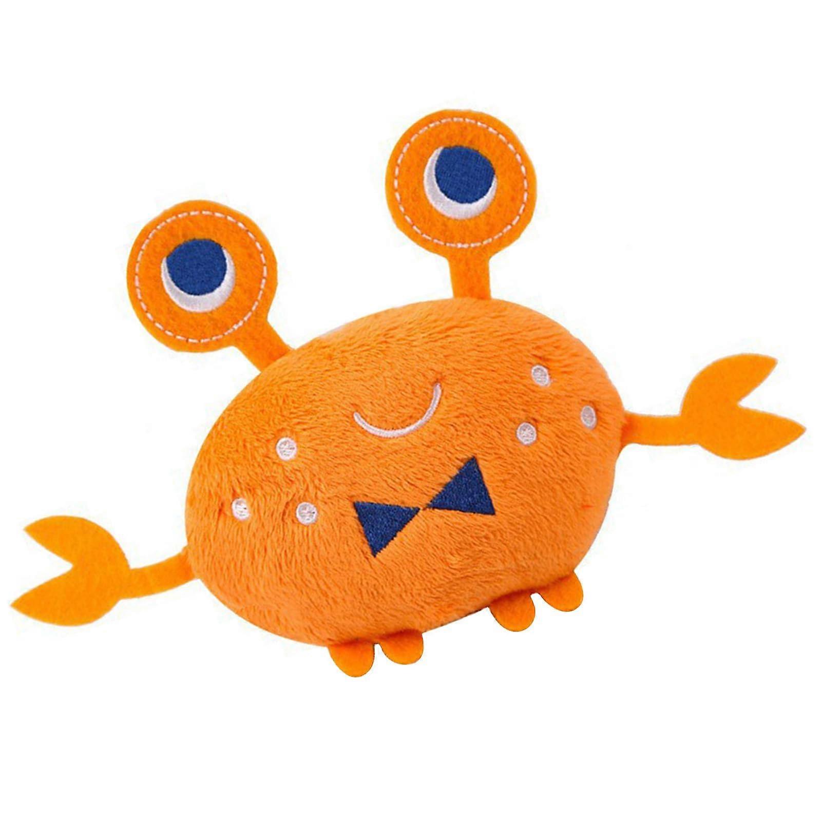 Squeak Toys For Dogs BiteResistant Interactive Puppy Teething Toy, Orange Squeaky Dog Toy