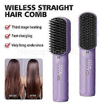 2025 Mini Cordless Hair Straightener,2 In 1 Rechargeable Anti-Scald Hair Straightener,100% New