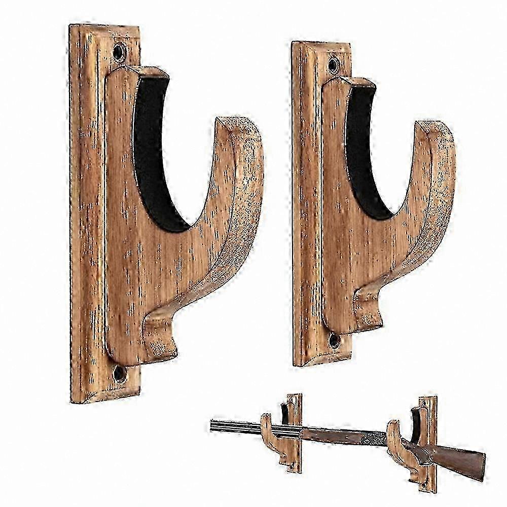 Wooden Wall Mount Display Rack for Shotgun and Rifle Storage