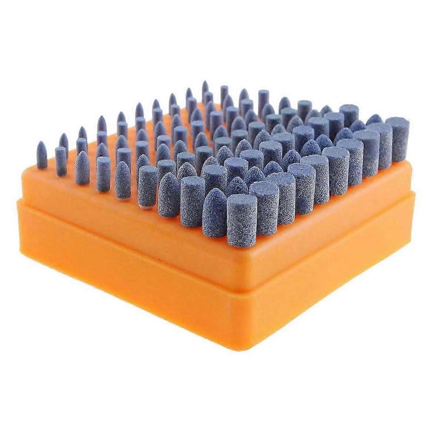 Blue Polishing Grinding Head Abrasive Mounted Stone Drill Bit Set