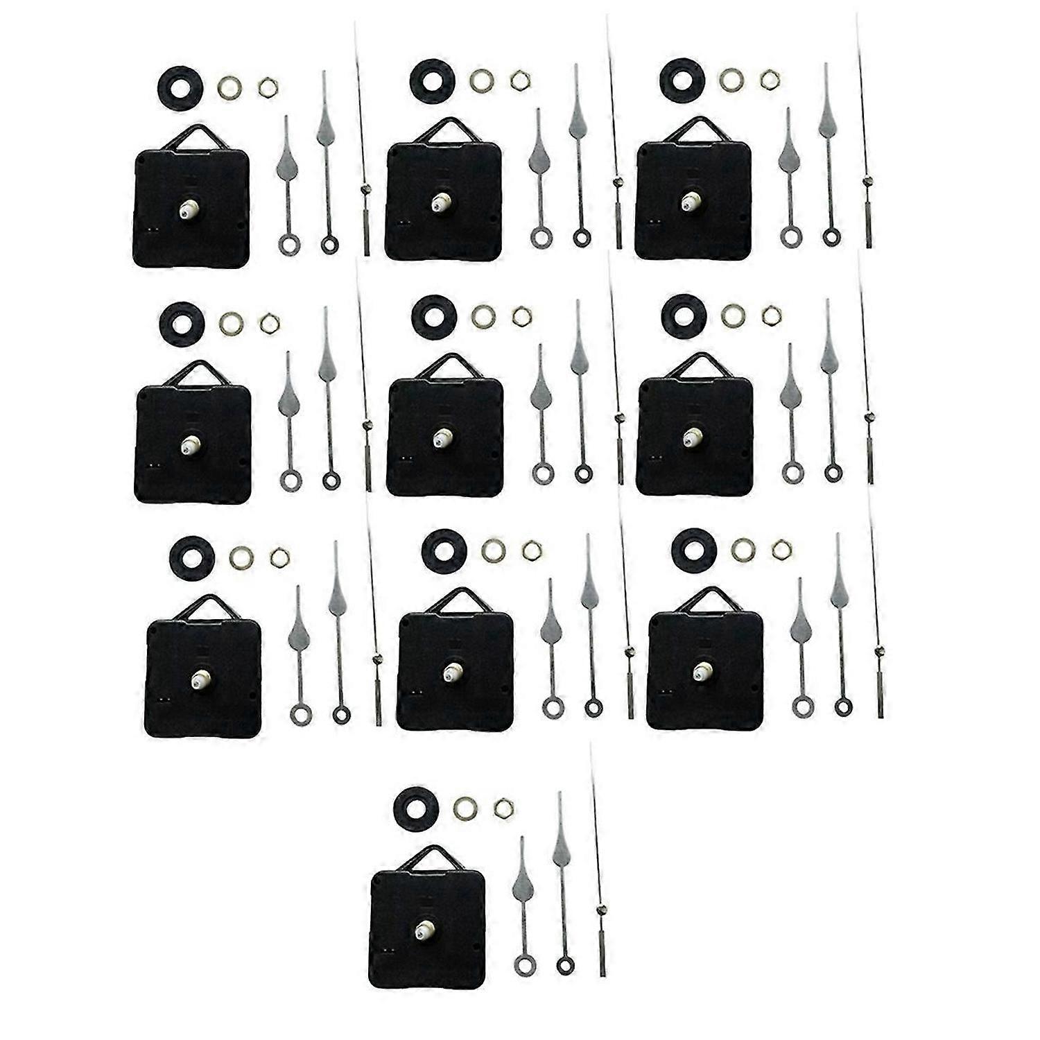 10Pcs DIY Silent Movement Mechanism Spindle Hands Sets