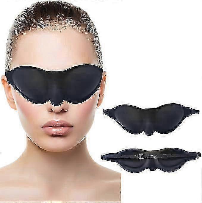 Moisture Chamber Glasses for Dry Eyes Soft Silicone Sleep Goggles, Reusable & Lightweight Sleep Mask, Custom Fit for Comfort (Black)