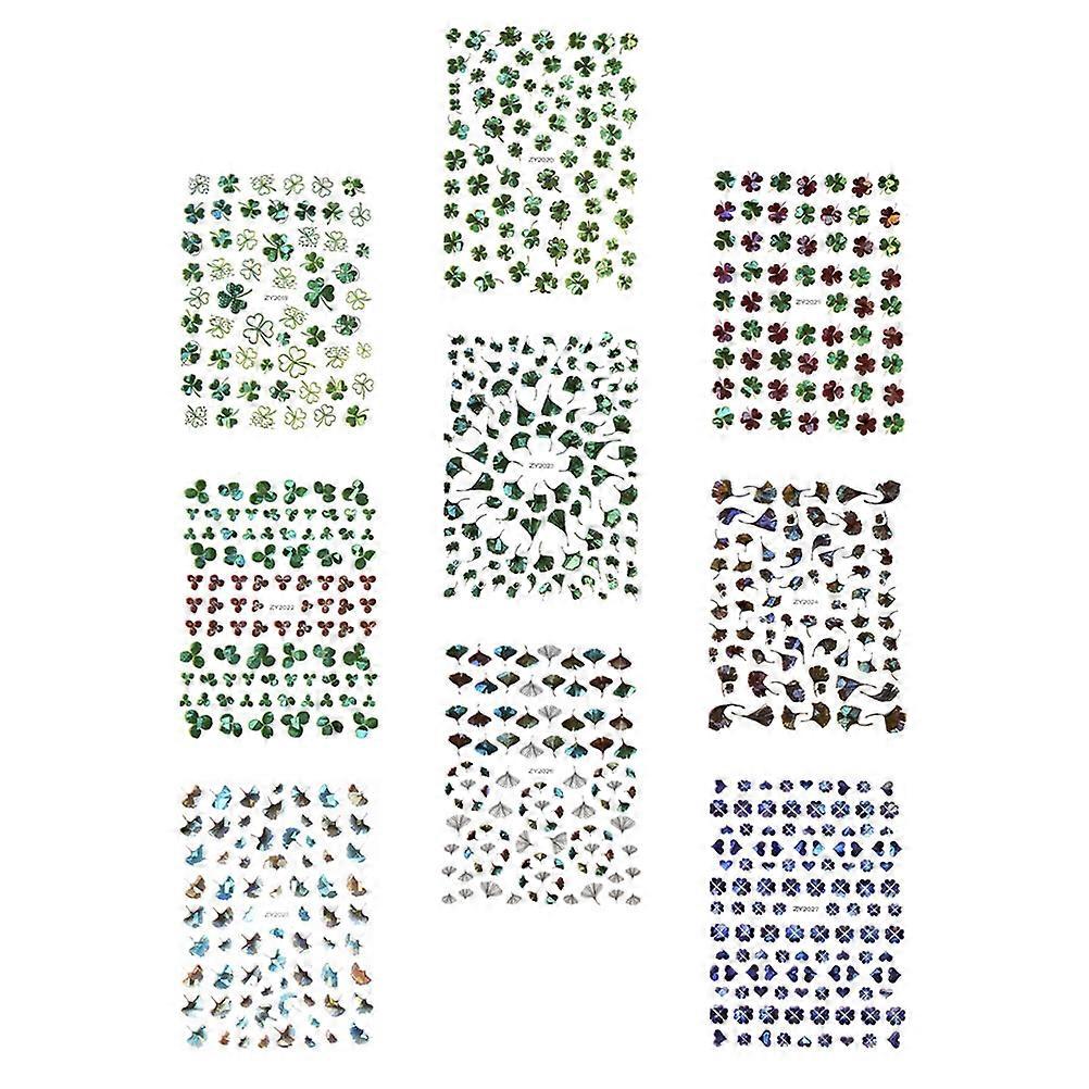 Patrick Nail Sticker Nail Art for 9 Sheets St Patrick Day Manicure Decals