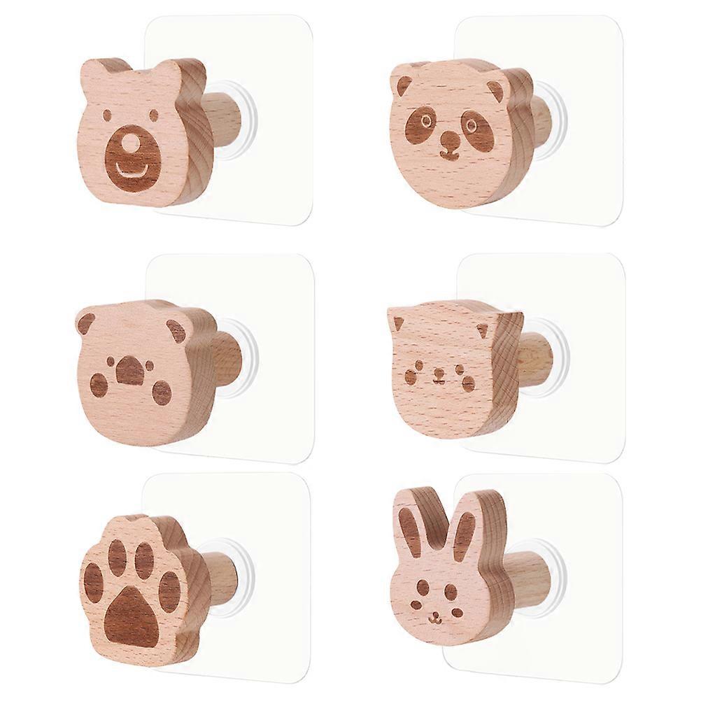 Wooden Coat Hooks for Wall Featuring 18Pcs Cartoon Design with Strong Hold