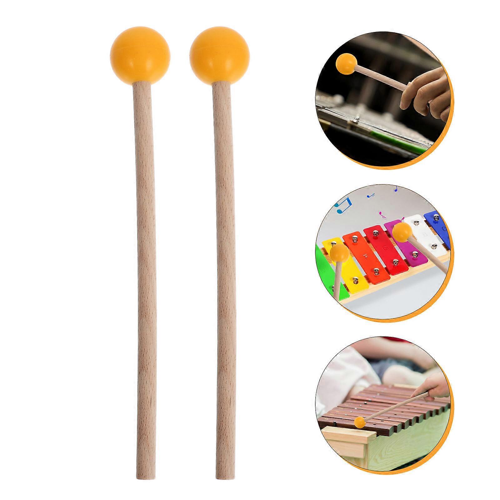 Percussion Instruments Drum Mallets for Home Entertainment 5Pairs Wood